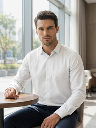 Pánska košeľa biela OZONEE V/V185Z