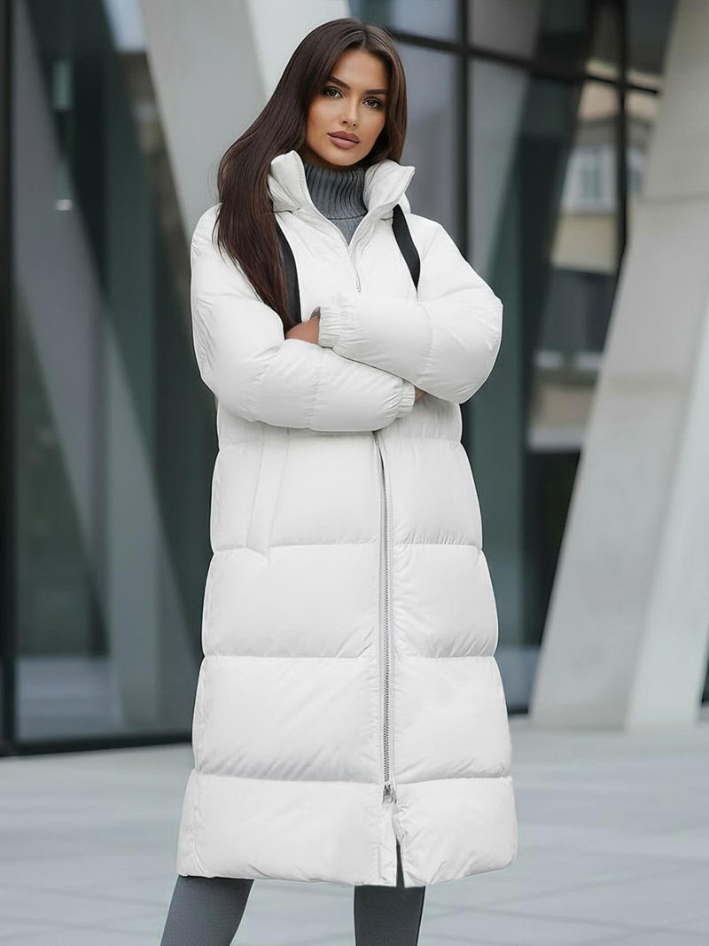 Dámska bunda biela OZONEE JS/5M3163/281Z