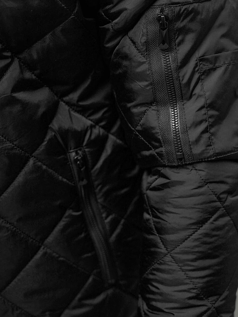 Pánska Bunda Čierna OZONEE JS/8M986/392