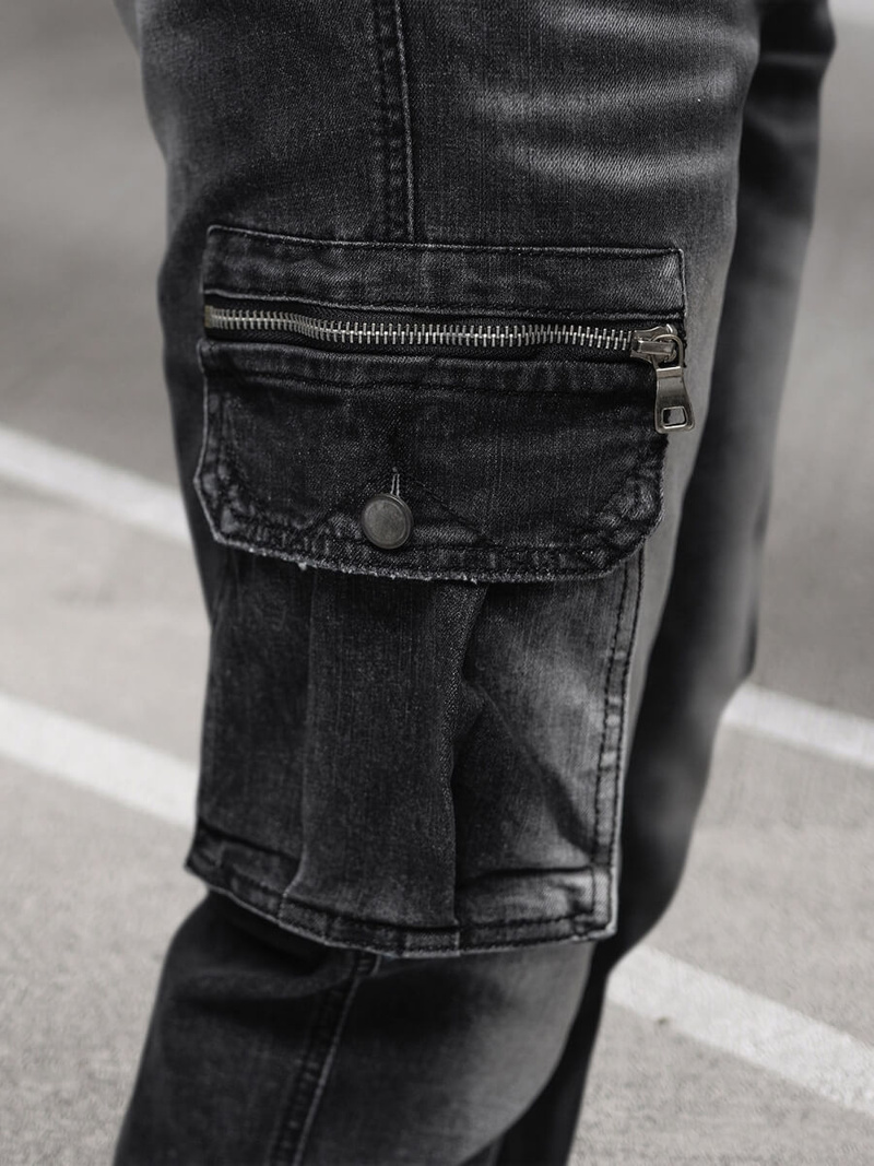 Pánske Jogger Nohavice Čierne OZONEE NB/MP0108N