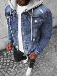 Pánska Riflová Bunda Modrá OZONEE NB/MJ505BZ