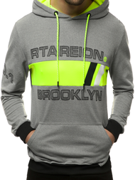 Pánska Mikina Sivá OZONEE JS/DD20131