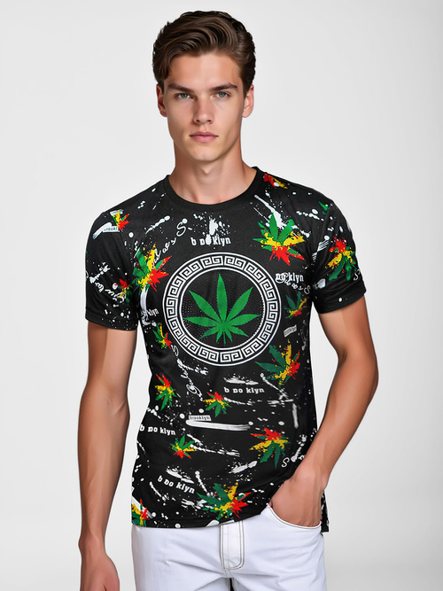 Pánske Tričko Čierne OZONEE O/T131/3Z