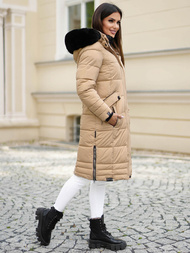 Dámska bunda béžová OZONEE O/W377Z