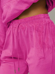 Dámska Velúrová Tepláková Súprava Tmavo Ružová OZONEE O/8C1175/19Z