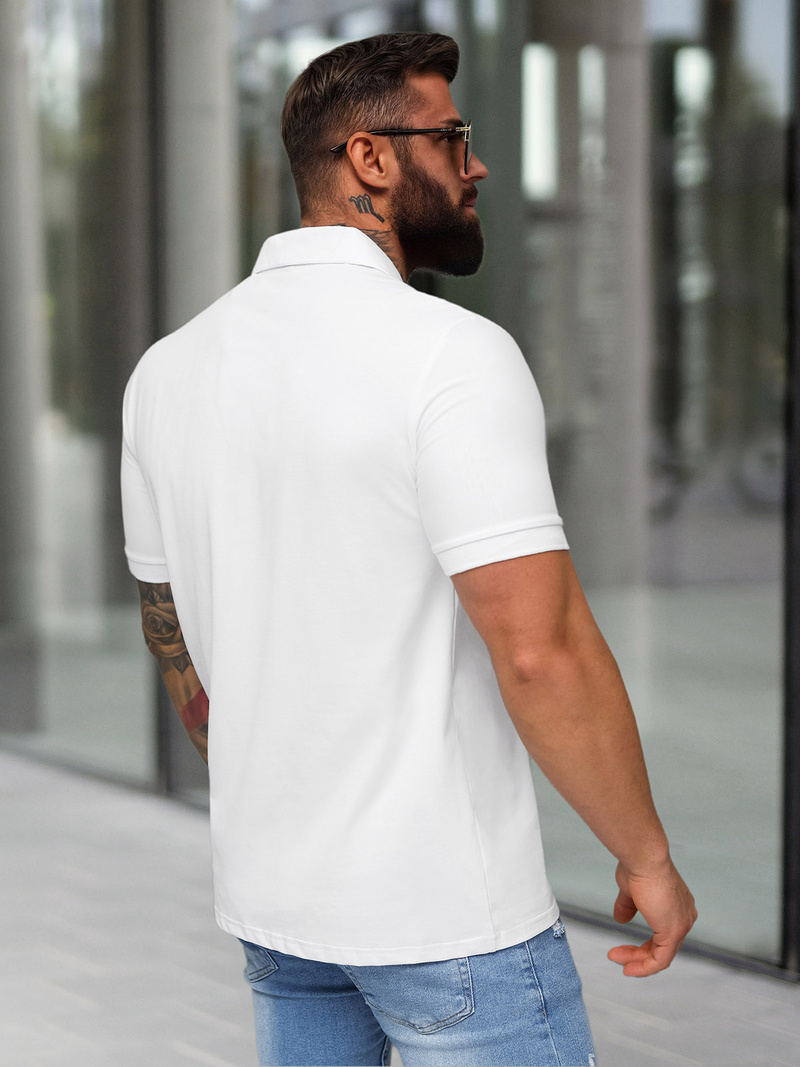 Pánska Polokošeľa Bielé OZONEE NB/MT3124