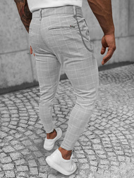 Pánske Chino Nohavice Sivé OZONEE DJ/550171