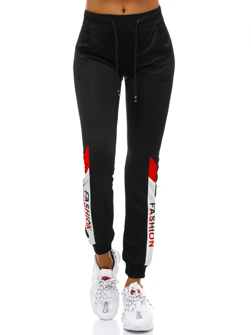 Dámske tepláky Čierno-Červené OZONEE O/82286