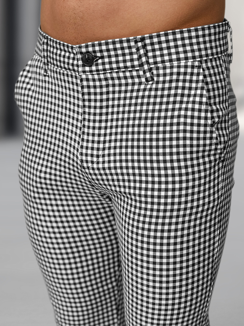 Pánske Nohavice Čiernobiele OZONEE DJ/5531Z