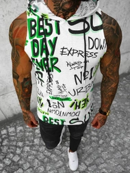 Pánske tielko Bielo-Zelené OZONEE O/BL303Z