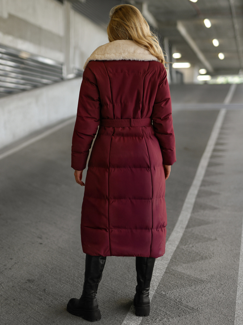 Dámska bunda bordový OZONEE JS/16M9168/06