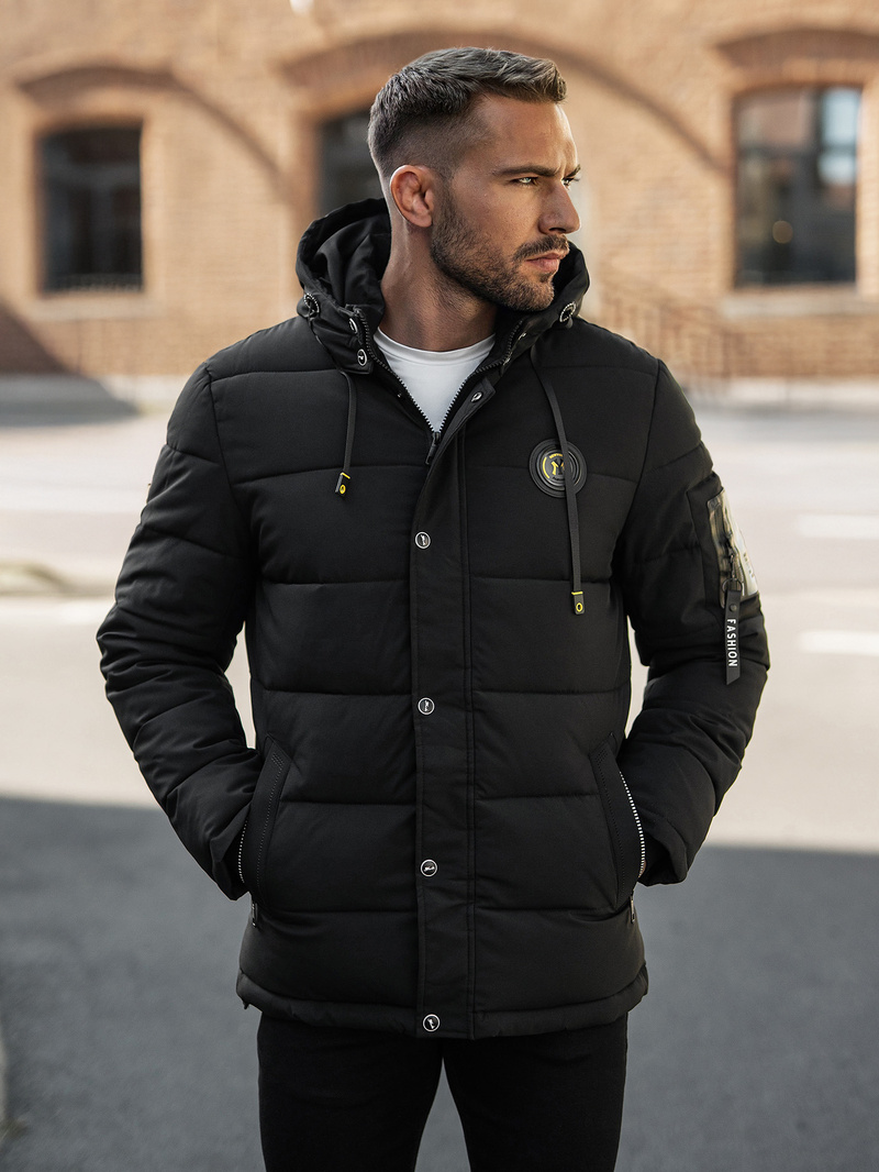 Pánska Bunda Čierna OZONEE JS/57M7503/392Z