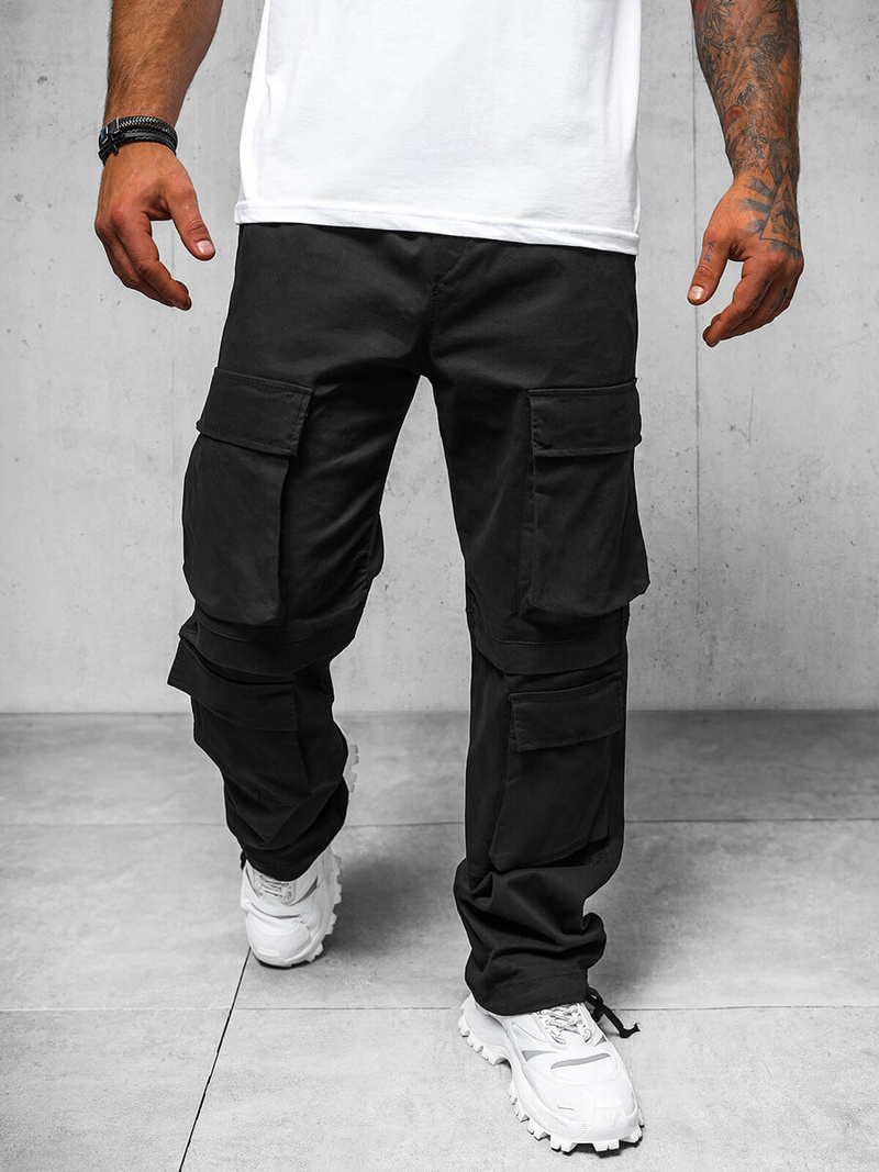 Pánske Nohavice Čierne OZONEE O/G3019Z