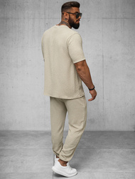 Pánske Tričko Béžová OZONEE O/Y960T