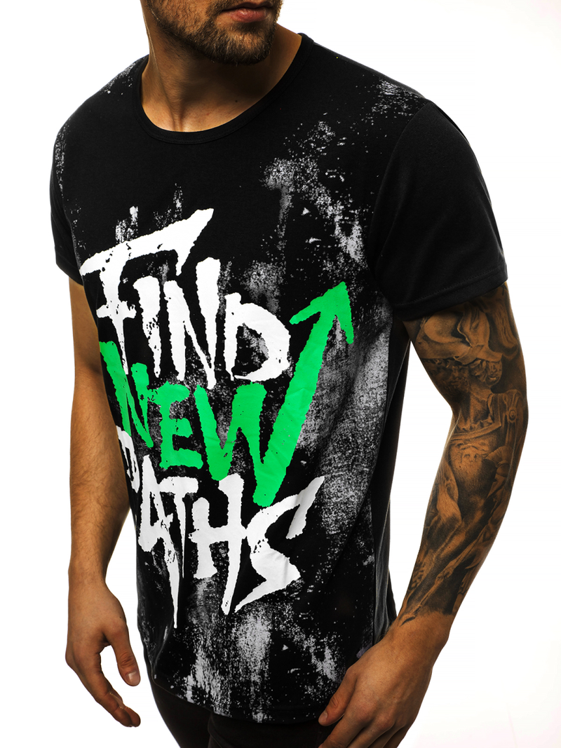 Pánske Tričko Čierne OZONEE JS/KS2013