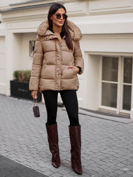 Dámska Zimná Bunda Camelová OZONEE JS/5M3256/84