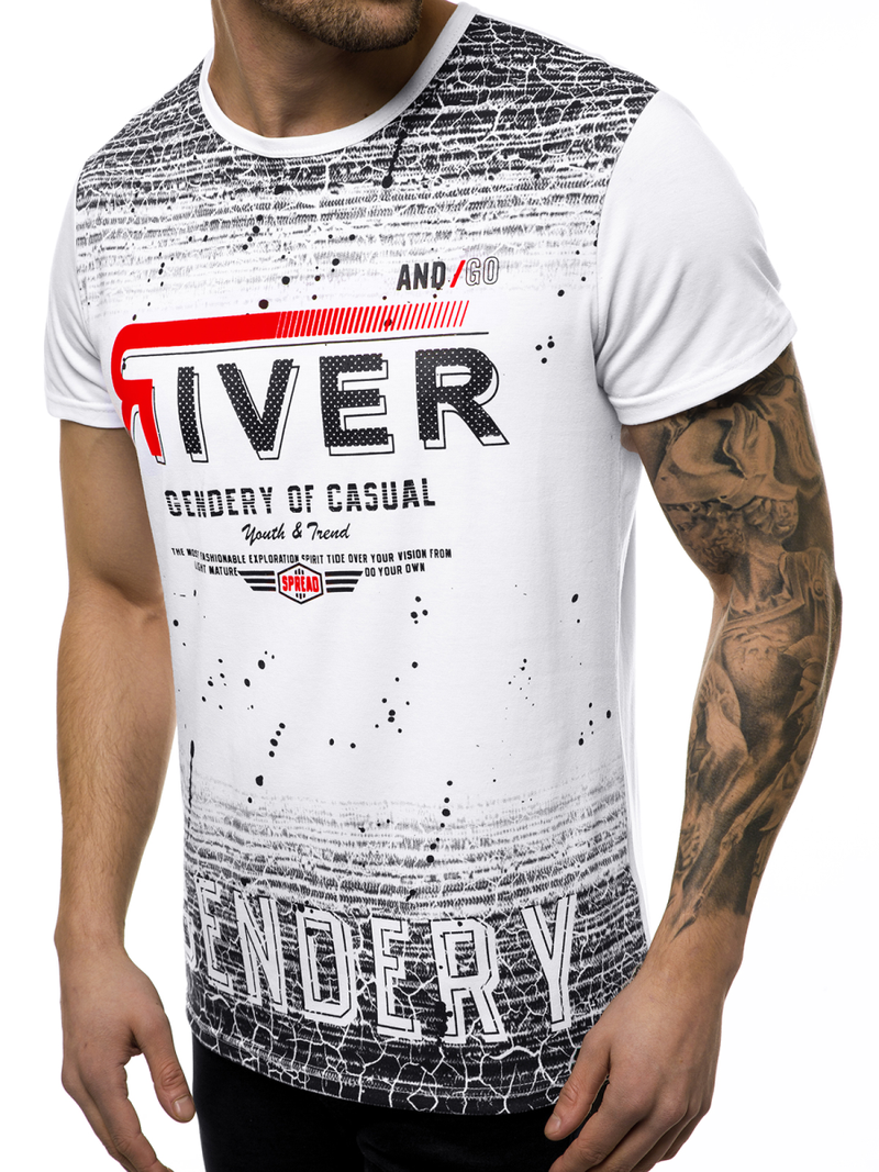 Pánske Tričko Biele OZONEE JS/SS10960