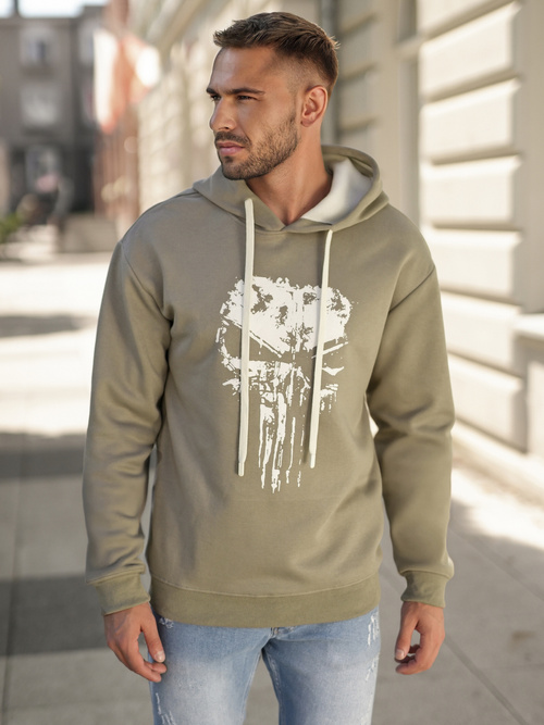 Pánska Mikina Khaki OZONEE JS/65B3907/29