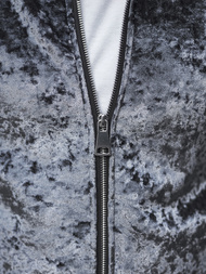 Pánska Velúrová Mikina Sivá OZONEE O/D8120