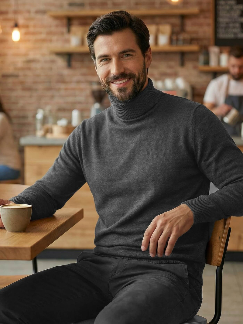 Pánsky Sveter Grafitový OZONEE JS/59B3603/5