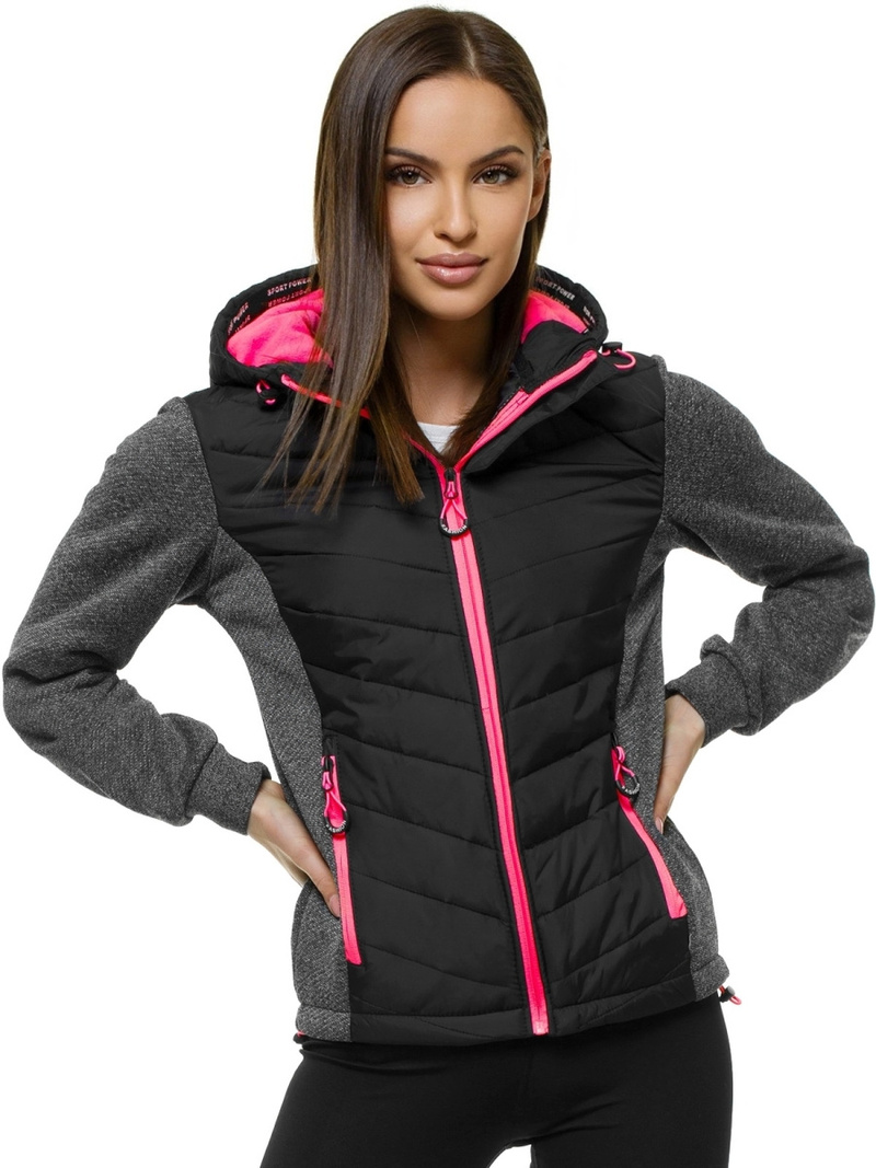 Dámska Bunda Čierna OZONEE JS/KSW4003