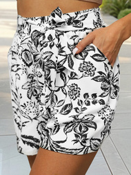 Dámske Kraťasy Bielo-Čierne OZONEE O/YH77939