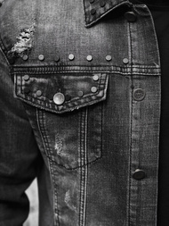 Pánska Riflová Bunda Čierna OZONEE NB/MJ504NZ