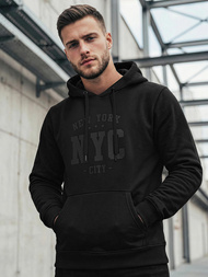 Pánska Mikina Čierna OZONEE JS/8B1971/3