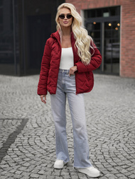 Dámska bunda burgundsko OZONEE JS/16M9300/06Z