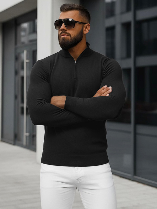 Pánsky Sveter Čierny OZONEE NB/MM6007/4Z