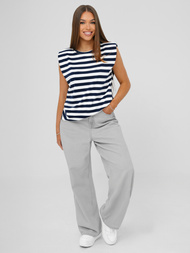 Dámske Tričko Bielo-Námornícka Modrá OZONEE JS/R61670