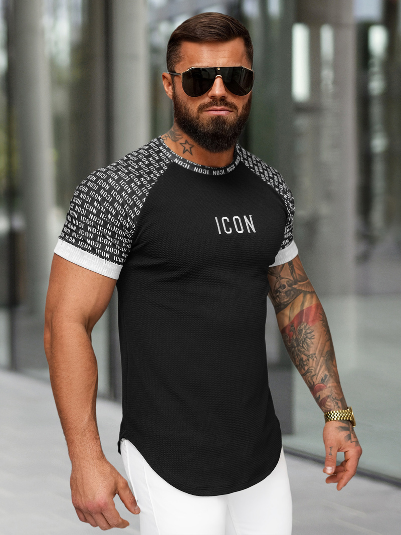 Pánske Tričko Čierne OZONEE O/B1212