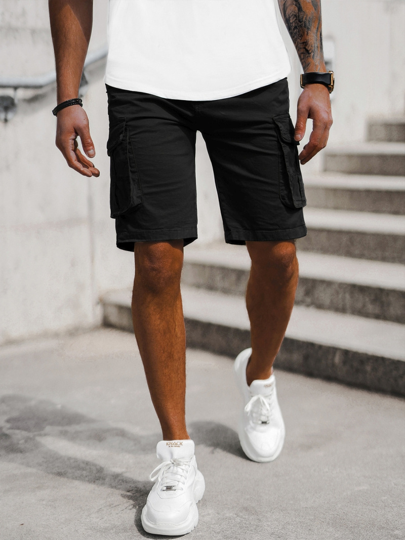 Pánske Chino Kraťasy Čierne OZONEE T/XX160086/1