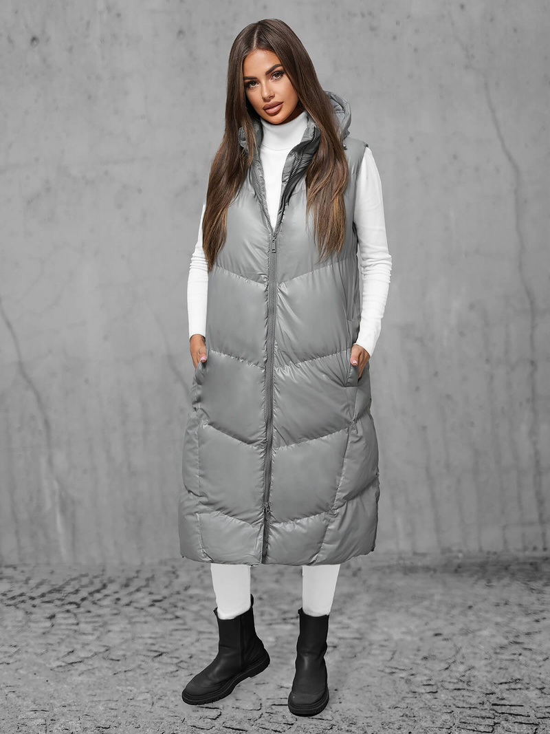 Dámska Vesta Sivé OZONEE JS/5M3183/105