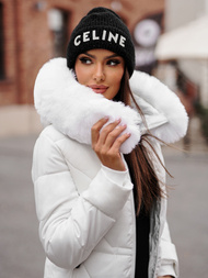 Dámska bunda biela OZONEE JS/16M9099/281