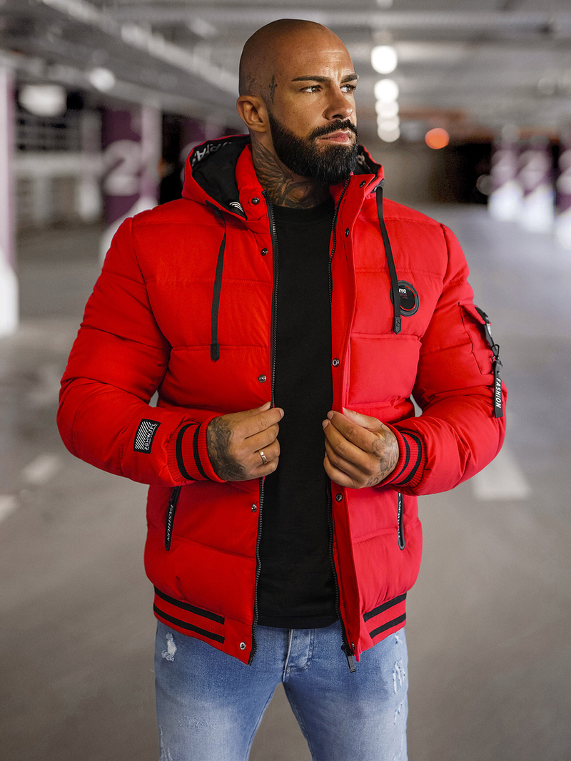 Pánska Bunda Červená OZONEE JS/57M7501/270