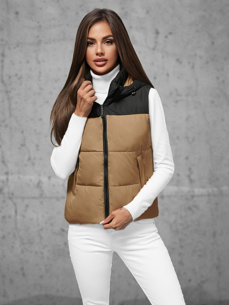 Dámska vesta camelová OZONEE JS/16M9112/84