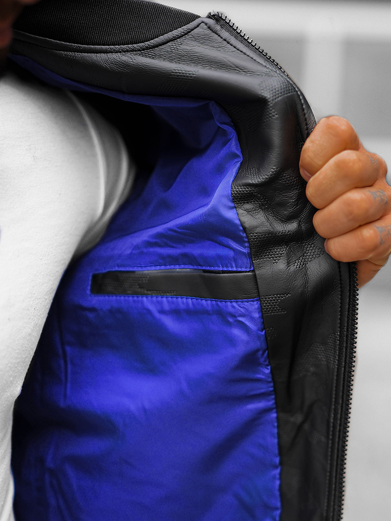 Pánska Bunda Čierna OZONEE O/3A63