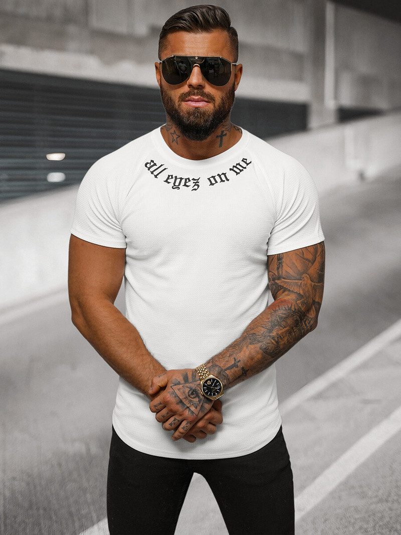 Pánske Tričko Biele OZONEE O/T7256