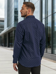 Pánska Košeľa Námornícka Modré OZONEE V/V181