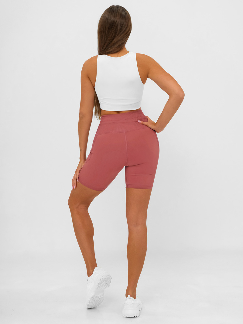 Krátke dámske legíny burgundsko OZONEE JS/XY24026S