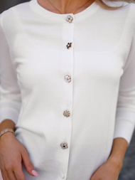 Dámsky Sveter biely OZONEE JS/53B5210/1