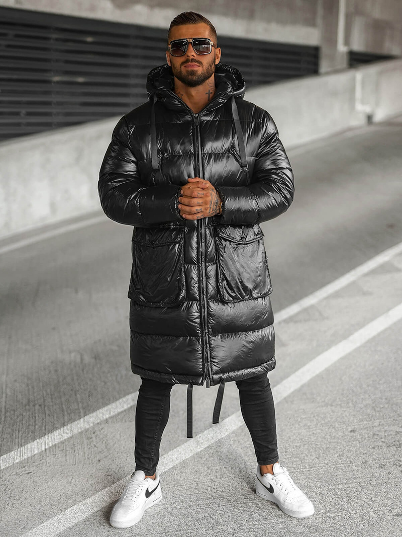 Pánska bunda čierna OZONEE O/M3205Z