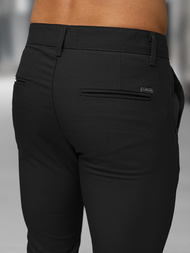 Pánske Chino Nohavice Čierne OZONEE DJ/5526Z