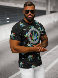 Pánske Tričko Čierne OZONEE O/T136/3