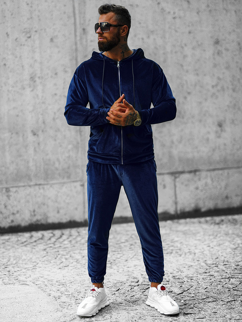 Pánska Tepláková Súprava Námornícka Modrá OZONEE O/D8160/9157