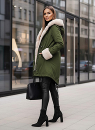 Dámska Zimná Bunda Zelená OZONEE JS/M763/136Z