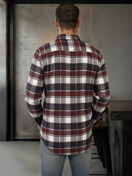 Pánska Košeľa Bordová OZONEE V/V174Z