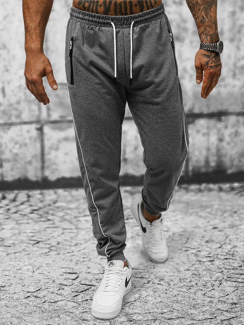 Pánske Tepláky Sivé OZONEE JS/8K193