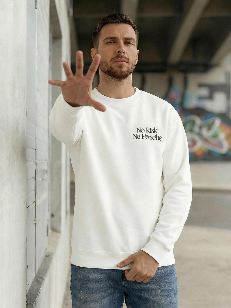 Pánska Mikina Biela OZONEE JS/65B3918/1Z